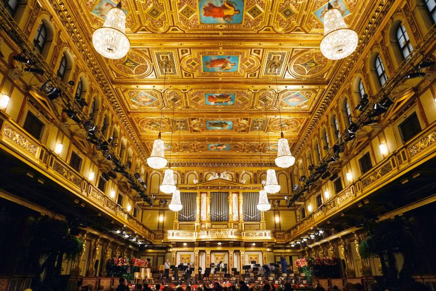 sala filarmonicii din viena vedere în timpul unui concert