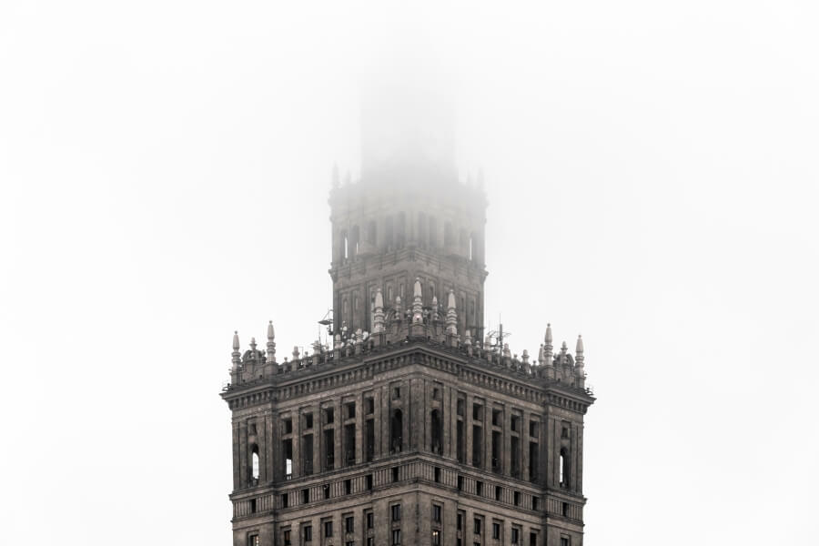 palat de cultură în ceață